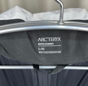 White size Arc'teryx Macai open