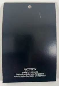 Fake Arc'teryx Bird Head Toque hang tag 2