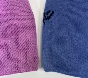 Authentic and Fake Arc’teryx Bird Head Toque close up