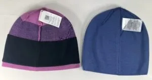 Authentic and Fake Arc’teryx Bird Head Toque side by side inside